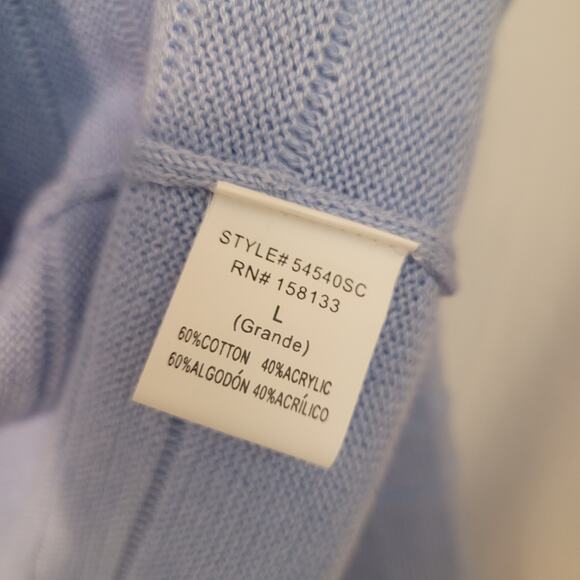 Staccato Open Front Cardigan Light Blue Knit Size L Lightweight Layering - Picture 3 of 6